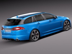 Jaguar XFR-S Sportbrake 2015 3D Model
