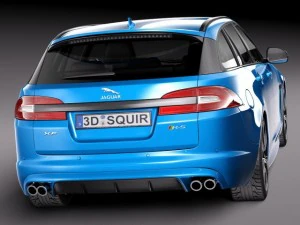 Jaguar XFR-S Sportbrake 2015 3D Model