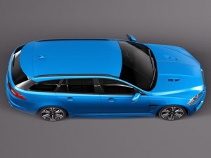 Jaguar XFR-S Sportbrake 2015 3D Model