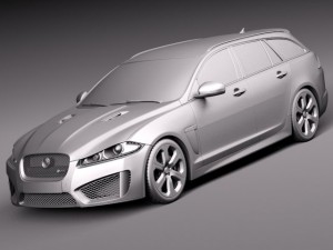 Jaguar XFR-S Sportbrake 2015 3D Model