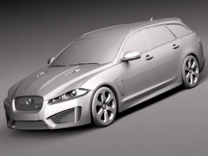 Jaguar XFR-S Sportbrake 2015 3D Model