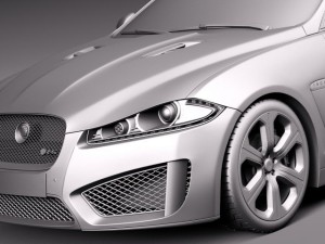 Jaguar XFR-S Sportbrake 2015 3D Model