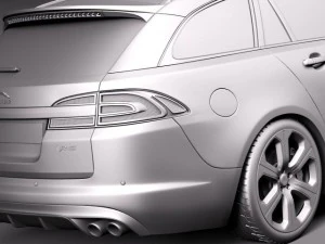 Jaguar XFR-S Sportbrake 2015 3D Model