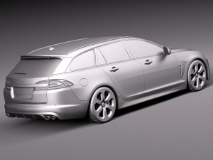 Jaguar XFR-S Sportbrake 2015 3D Model