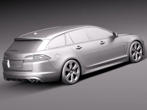 Jaguar XFR-S Sportbrake 2015 3D Model