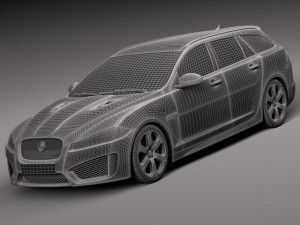Jaguar XFR-S Sportbrake 2015 3D Model