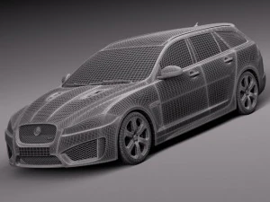 Jaguar XFR-S Sportbrake 2015 3D Model