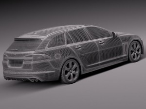 Jaguar XFR-S Sportbrake 2015 3D Model