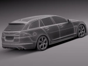 Jaguar XFR-S Sportbrake 2015 3D Model