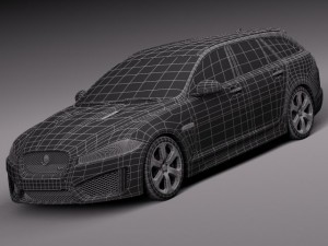 Jaguar XFR-S Sportbrake 2015 3D Model