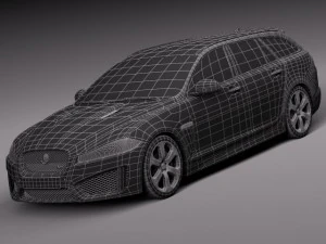 Jaguar XFR-S Sportbrake 2015 3D Model
