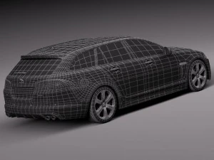 Jaguar XFR-S Sportbrake 2015 3D Model