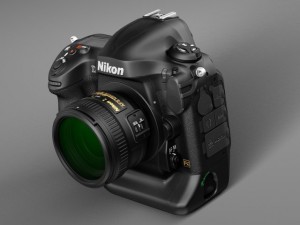 nikon d4 photo camera 3D Model