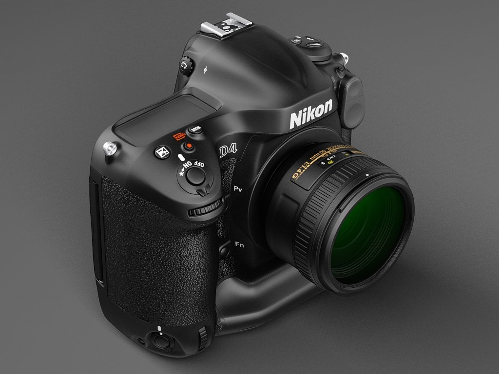 nikon d4 photo camera 3Dモデル in ビデオ 3DExport