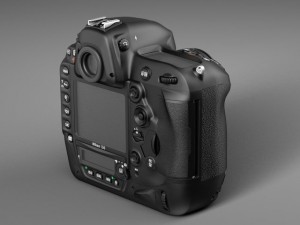 Nikon D4 Photo Camera 3D Model