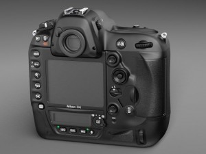 Nikon D4 Photo Camera 3D Model