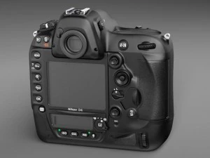 Nikon D4 Photo Camera 3D Model