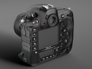 Nikon D4 Photo Camera 3D Model