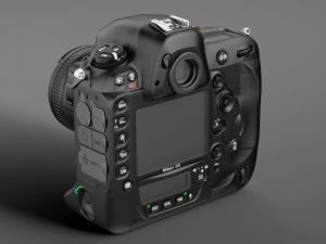 Nikon D4 Photo Camera 3D Model