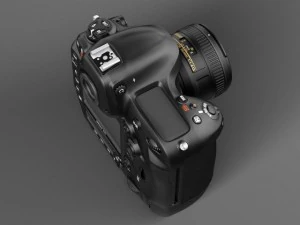 Nikon D4 Photo Camera 3D Model