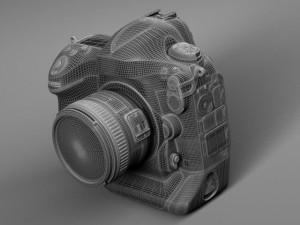 Nikon D4 Photo Camera 3D Model