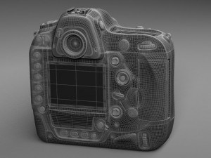 Nikon D4 Photo Camera 3D Model