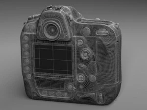 Nikon D4 Photo Camera 3D Model