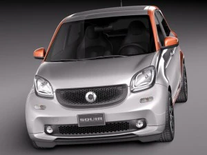 Smart Forfour 2015 3D Model