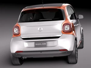 Smart Forfour 2015 3D Model