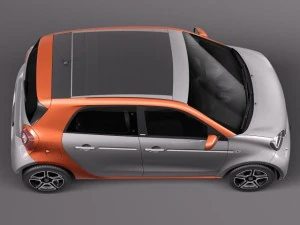 Smart Forfour 2015 3D Model