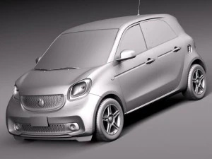 Smart Forfour 2015 3D Model