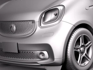 Smart Forfour 2015 3D Model