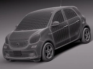Smart Forfour 2015 3D Model