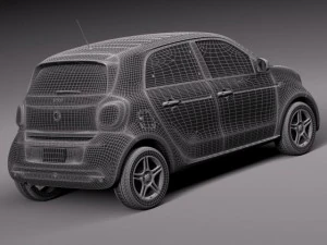Smart Forfour 2015 3D Model