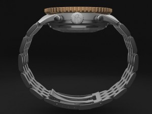 Breitling Navitimer II Steel Braclet Mens Watch Model 3D