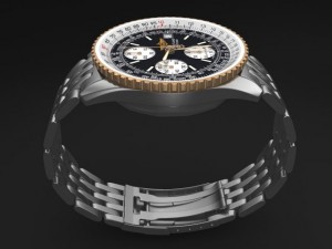 Breitling Navitimer II Steel Braclet Mens Watch Model 3D