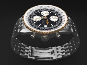 Breitling Navitimer II Steel Braclet Mens Watch Model 3D
