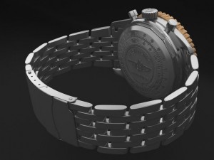Breitling Navitimer II Steel Braclet Mens Watch Model 3D