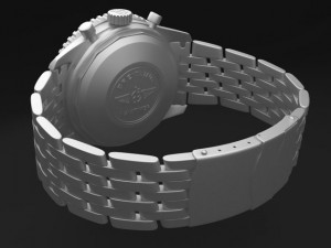 Breitling Navitimer II Steel Braclet Mens Watch Model 3D
