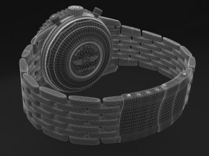 Breitling Navitimer II Steel Braclet Mens Watch Model 3D