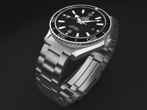 Omega Seamaster Planet Ocean Steel Braclet Mens WA 3D Model