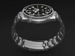 Omega Seamaster Planet Ocean Steel Braclet Mens WA 3D Model