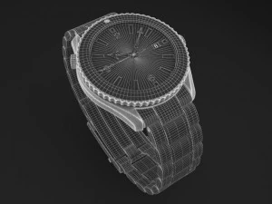 Omega Seamaster Planet Ocean Steel Braclet Mens WA 3D Model