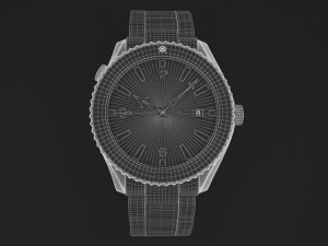Omega Seamaster Planet Ocean Steel Braclet Mens WA 3Dモデル