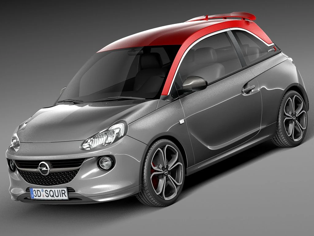 Opel Adam S 2015 3D Model .c4d .max .obj .3ds .fbx .stl .blend 