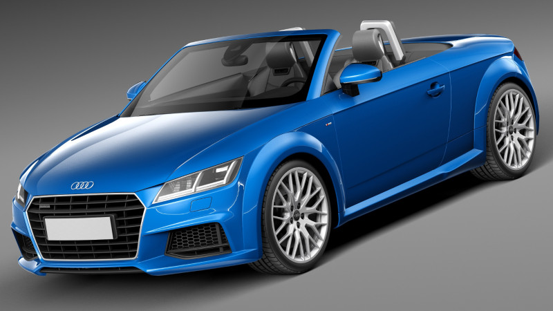 Audi TT Roadster 2015 3D Model .c4d .max .obj .3ds .fbx .stl .blend