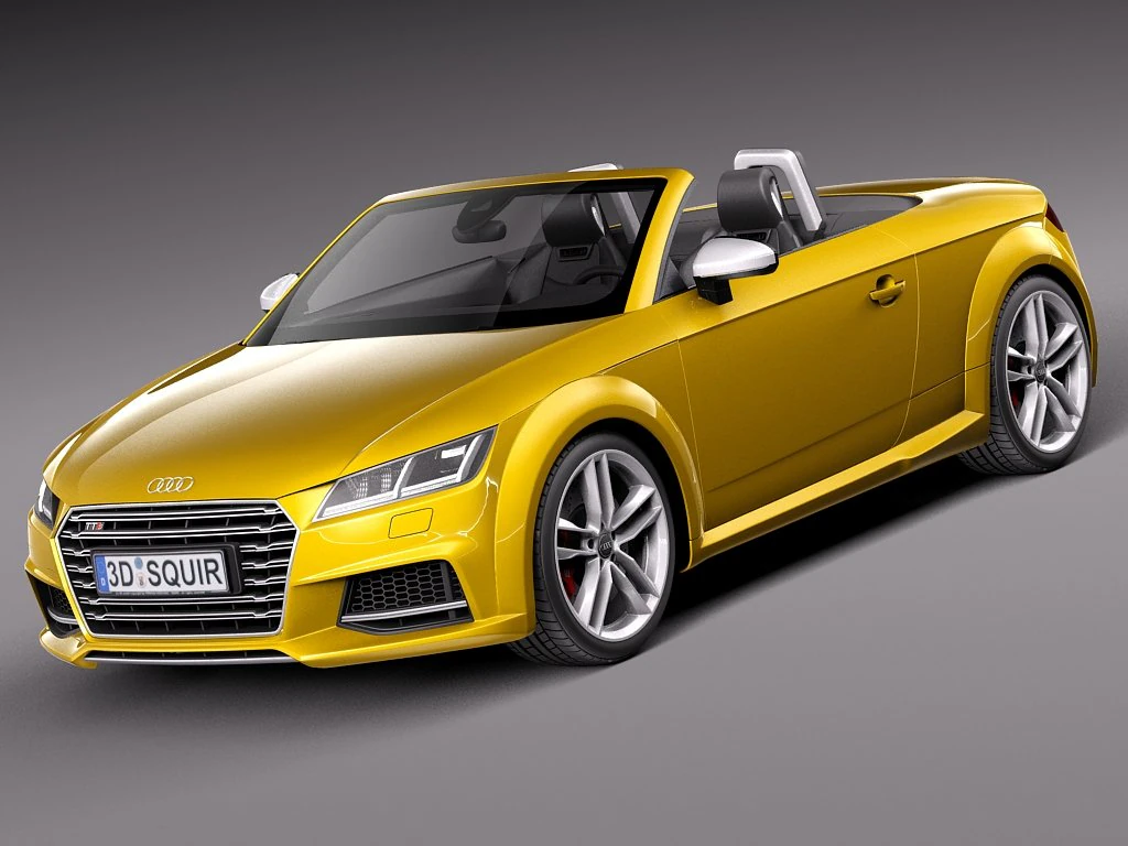 Audi TTS Roadster 2015 3D Model .c4d .max .obj .3ds .fbx .stl .blend 