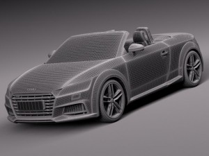 Audi TTS Roadster 2015 3D 모델