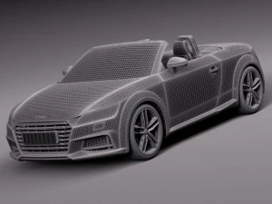 Audi TTS Roadster 2015 3D Model