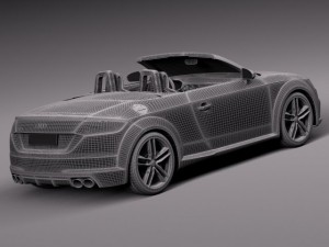 Audi TTS Roadster 2015 3D 모델